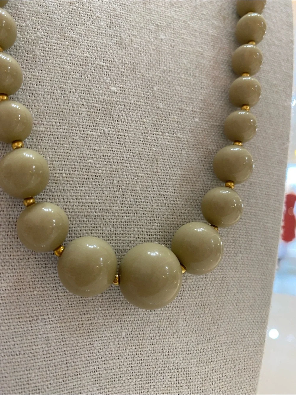 Classic Olive Bead Necklace